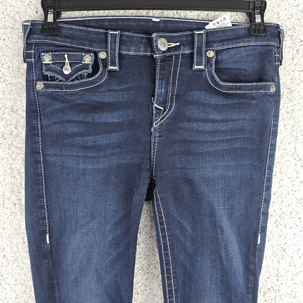 True Religion Women's Halle Flap Pocket Stretch Jeans Skinny 30x28 Horseshoe - Picture 11 of 11
